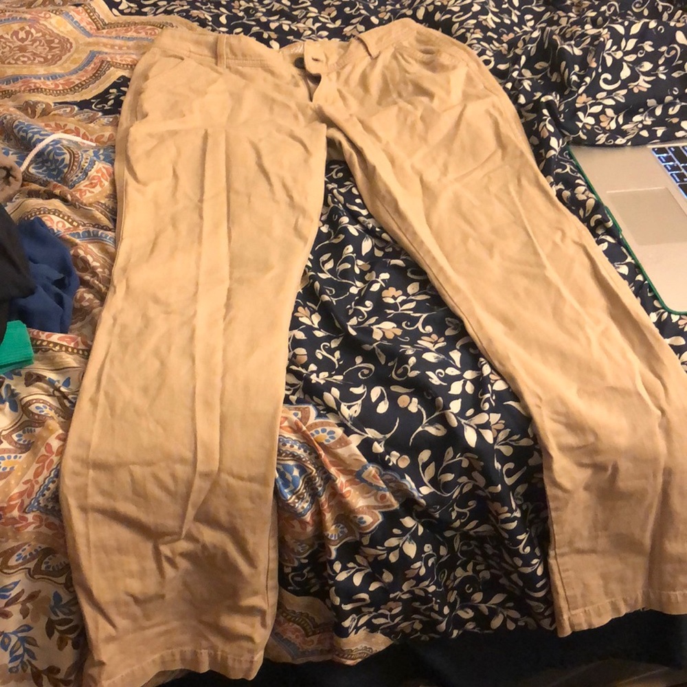 Khaki boot cut pants